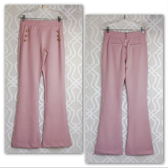 *CLEARANCE* Dusty Rose Wide Leg Trousers - Picture 7 of 8